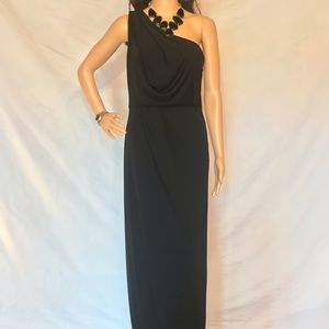 BCBG Maxazria One Shoulder Evening Dress
